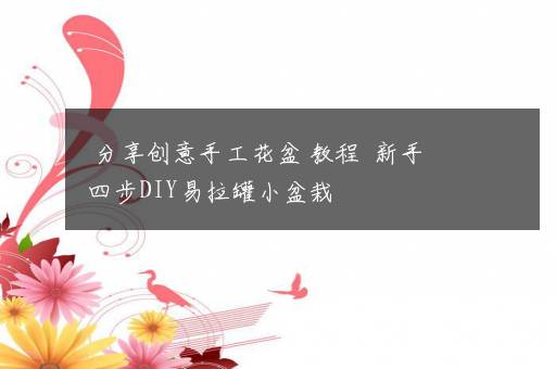 分享创意手工花盆 教程  新手四步DIY易拉罐小盆栽