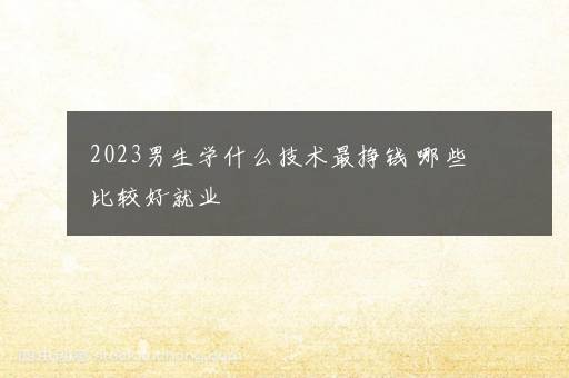 2023男生学什么技术最挣钱 哪些比较好就业