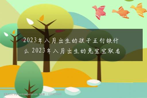 2023年八月出生的孩子五行缺什么 2023年八月出生的兔宝宝取名