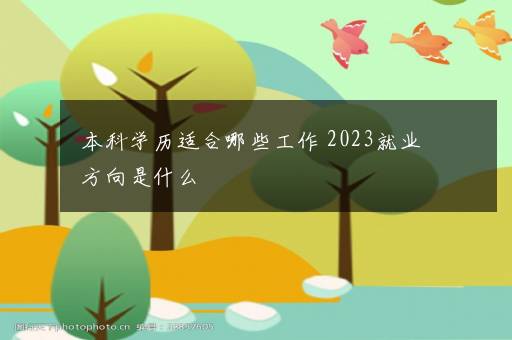 本科学历适合哪些工作 2023就业方向是什么