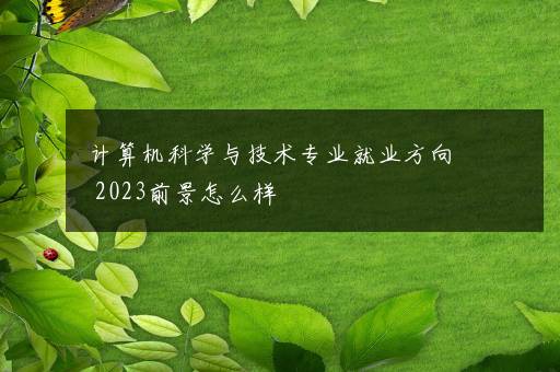 计算机科学与技术专业就业方向 2023前景怎么样