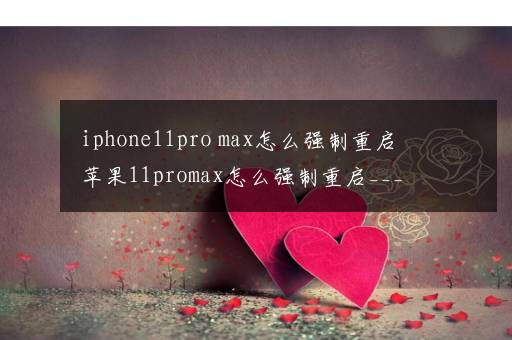 iphone11pro max怎么强制重启 苹果11promax怎么强制重启