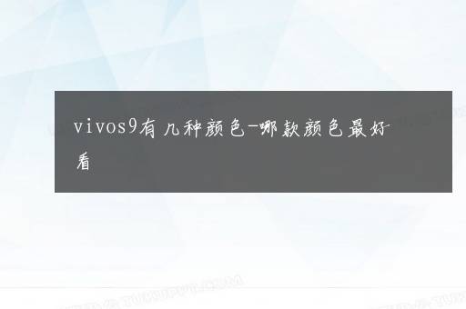 vivos9有几种颜色-哪款颜色最好看