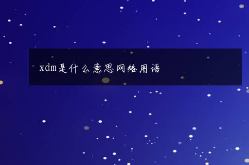 xdm是什么意思网络用语