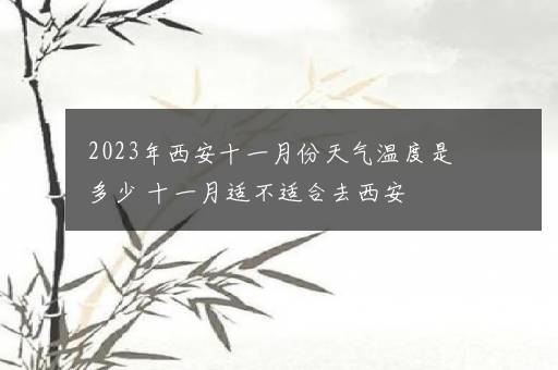 2023年西安十一月份天气温度是多少 十一月适不适合去西安