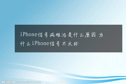 iPhone信号病难治是什么原因 为什么iPhone信号不太好