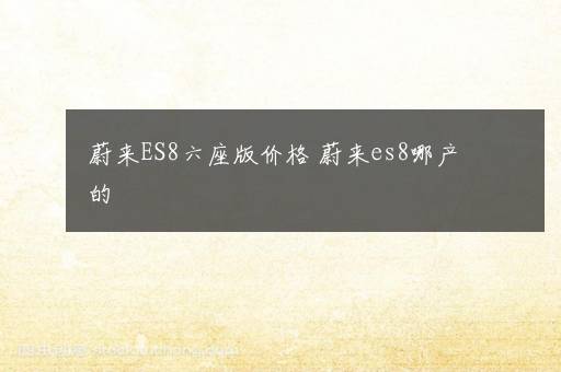 蔚来ES8六座版价格 蔚来es8哪产的