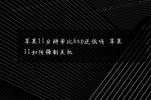 苹果11分辨率比6sp还低吗  苹果11如何强制关机